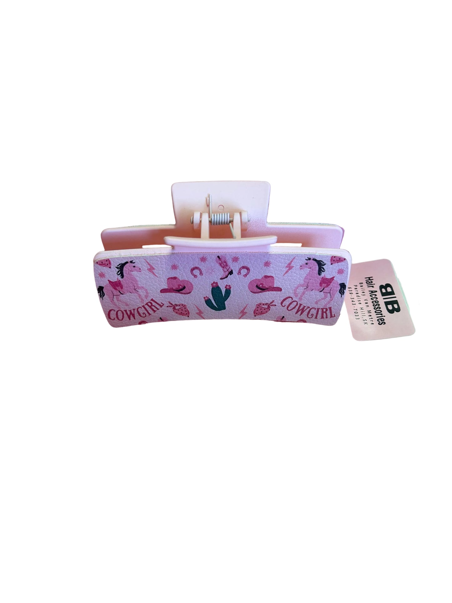 Pink Cowgirl Large Clip