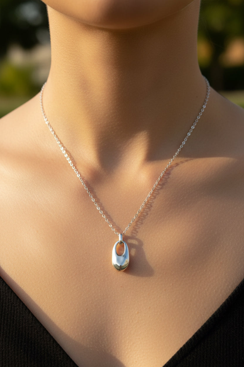 Large Silver Necklace