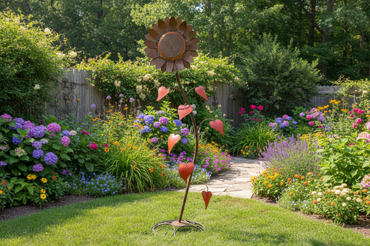 6ft Metal Sunflower