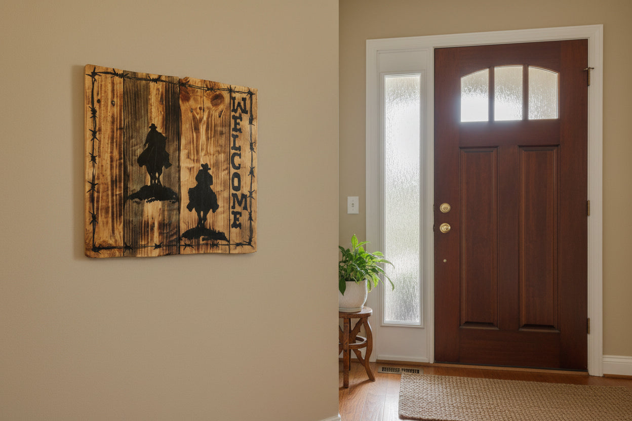 Hand Painted Welcome Sign