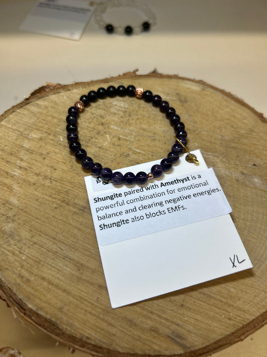 Shungite with Amethyst