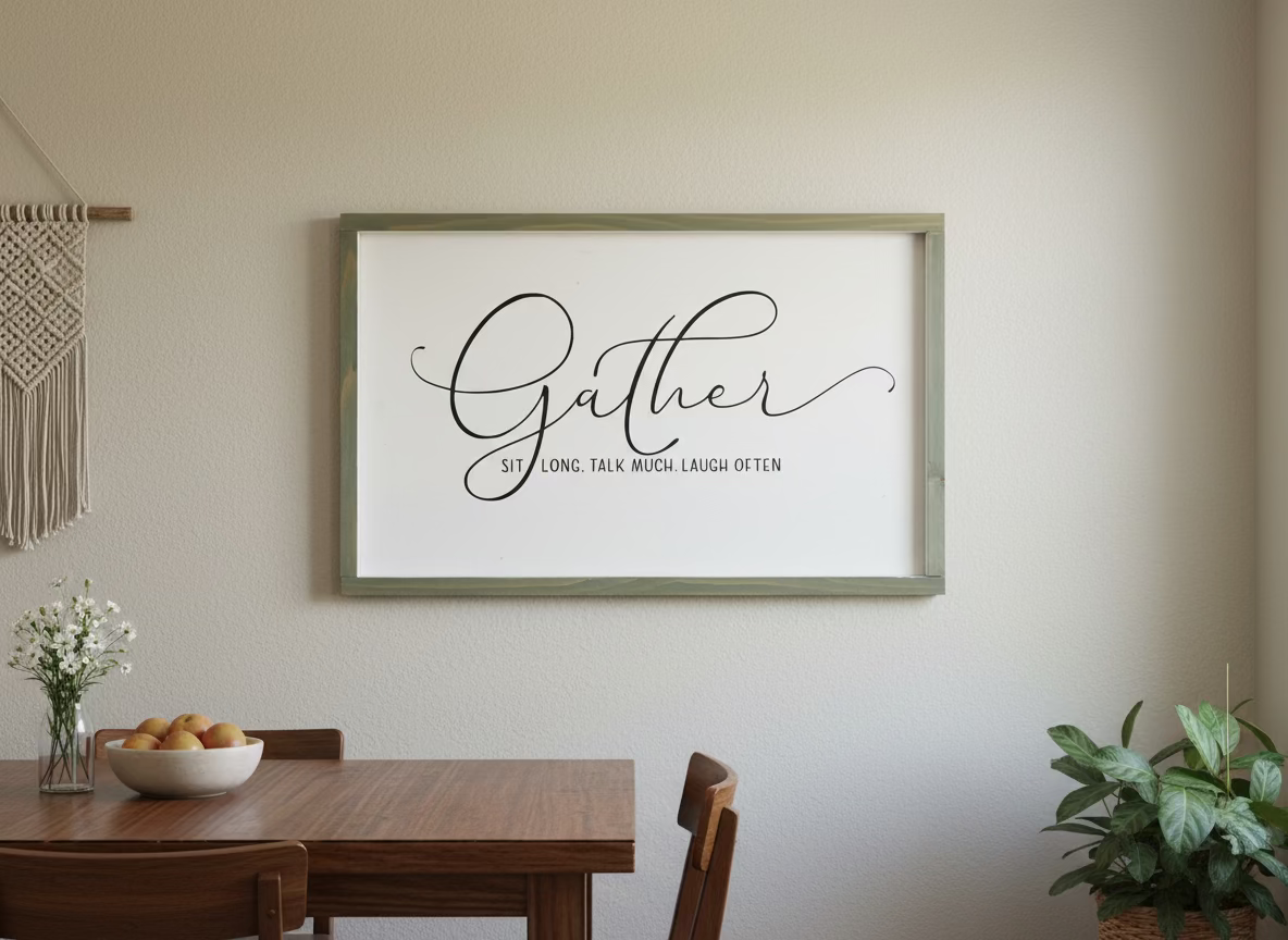 Gather Wooden Wall Sign