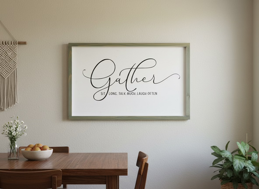 Gather Wooden Wall Sign