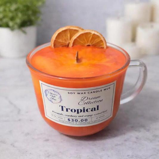 Tropical - Dream Collection- Large Soy Candle Mug
