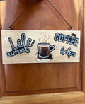Wooden coffee sign