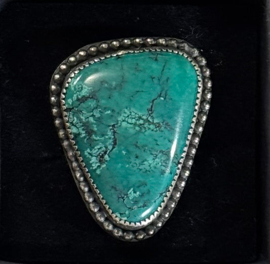 Handmade Sterling Silver & Turquoise Statement Ring